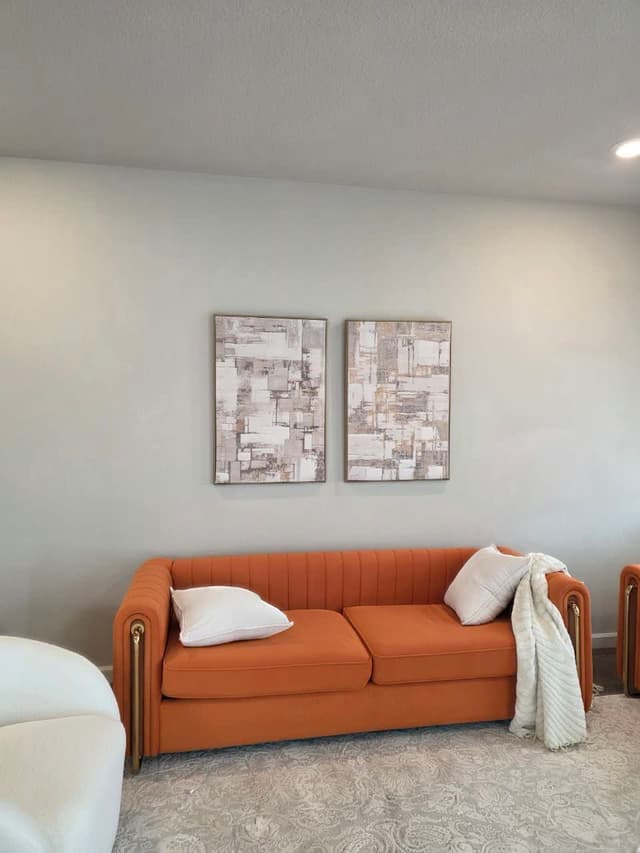 Furniture side and installation of paintings